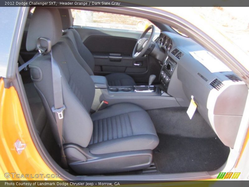 Header Orange / Dark Slate Gray 2012 Dodge Challenger SXT