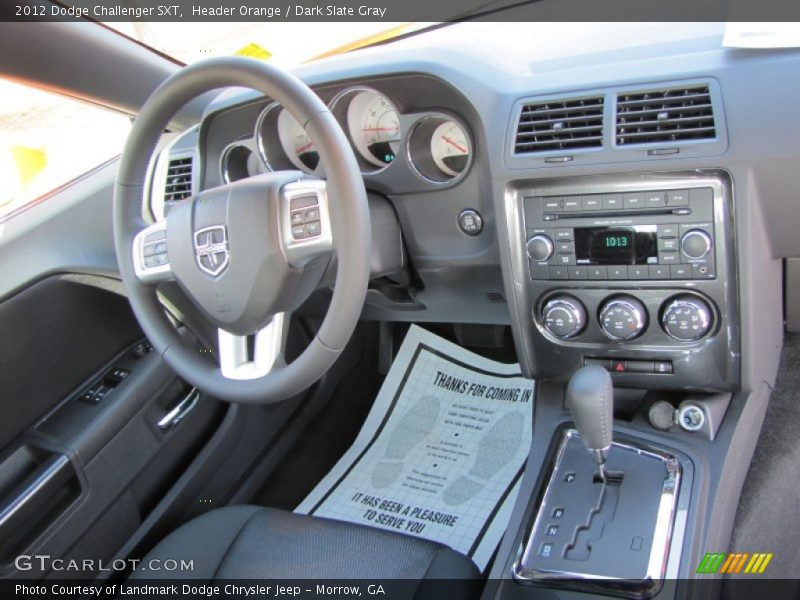 Header Orange / Dark Slate Gray 2012 Dodge Challenger SXT
