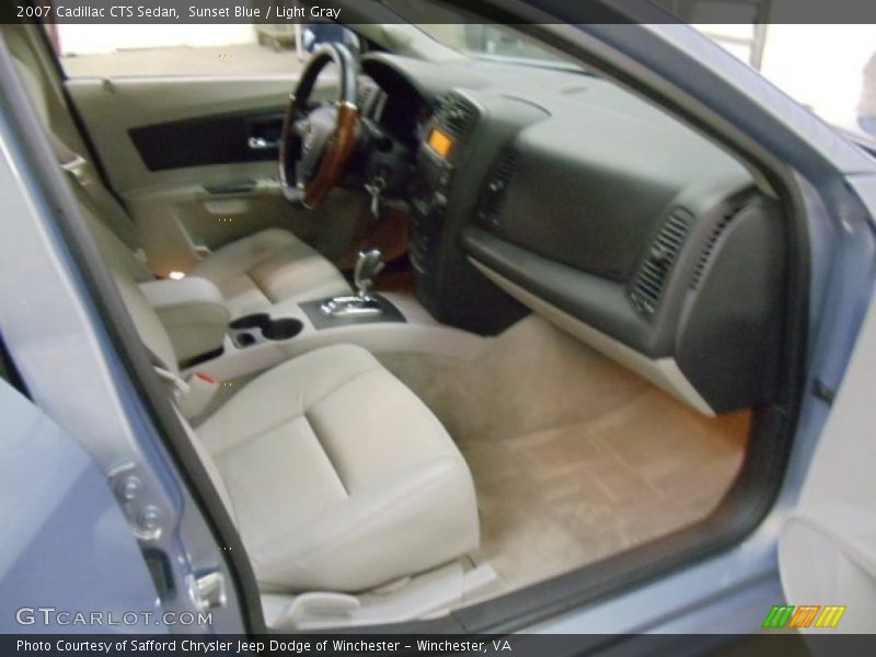 Sunset Blue / Light Gray 2007 Cadillac CTS Sedan