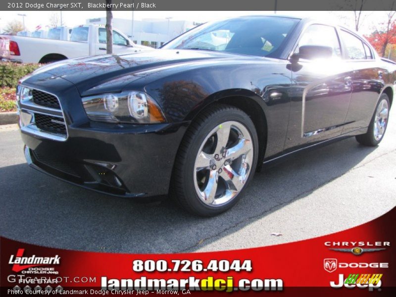 Blackberry Pearl / Black 2012 Dodge Charger SXT