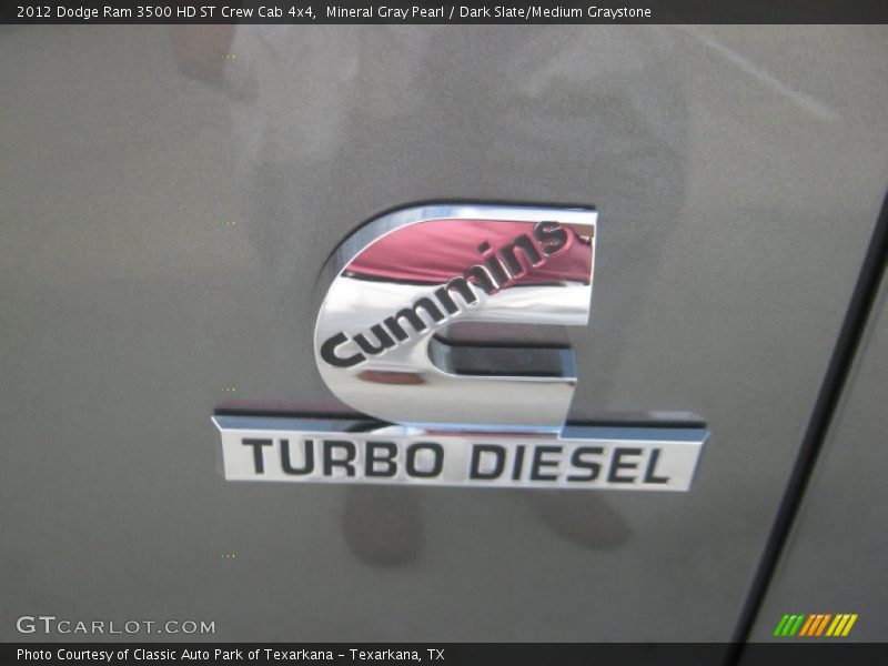 Mineral Gray Pearl / Dark Slate/Medium Graystone 2012 Dodge Ram 3500 HD ST Crew Cab 4x4