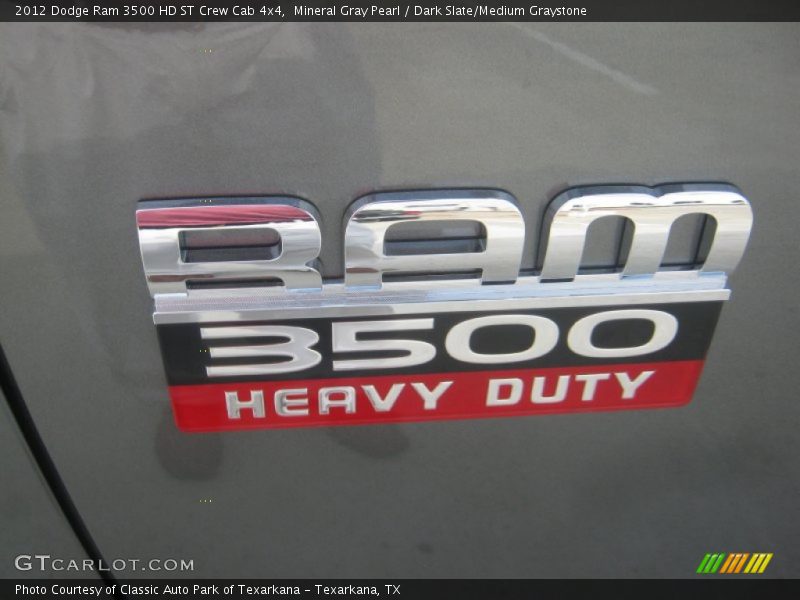 Mineral Gray Pearl / Dark Slate/Medium Graystone 2012 Dodge Ram 3500 HD ST Crew Cab 4x4