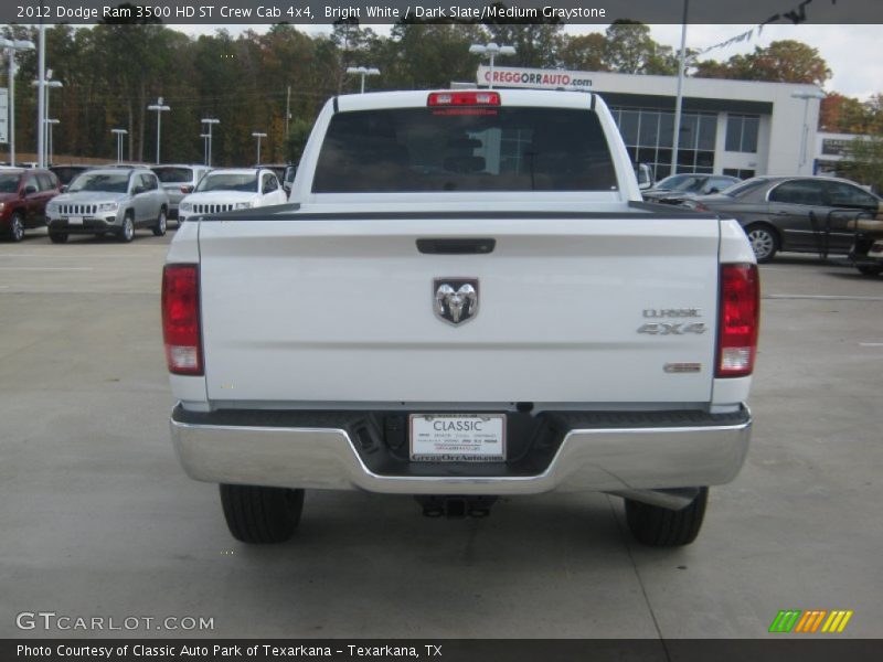Bright White / Dark Slate/Medium Graystone 2012 Dodge Ram 3500 HD ST Crew Cab 4x4