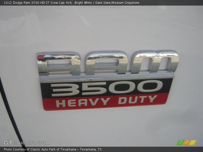 Bright White / Dark Slate/Medium Graystone 2012 Dodge Ram 3500 HD ST Crew Cab 4x4