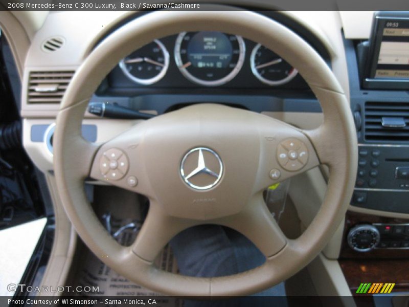 Black / Savanna/Cashmere 2008 Mercedes-Benz C 300 Luxury