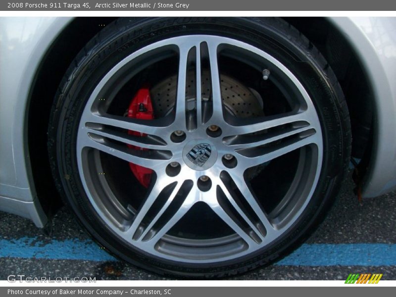 Arctic Silver Metallic / Stone Grey 2008 Porsche 911 Targa 4S