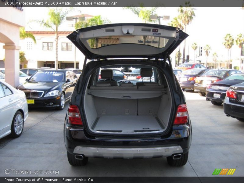 Capri Blue Metallic / Ash 2006 Mercedes-Benz ML 500 4Matic