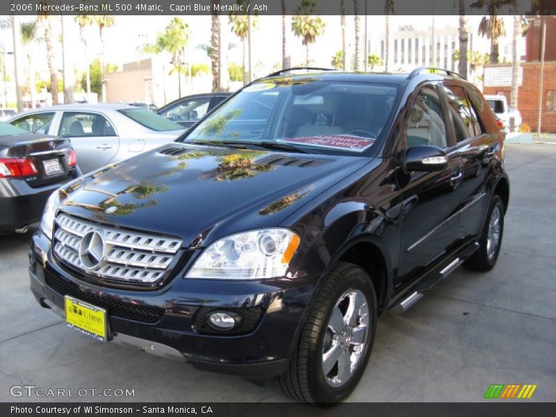 Capri Blue Metallic / Ash 2006 Mercedes-Benz ML 500 4Matic