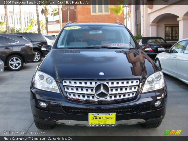 Capri Blue Metallic / Ash 2006 Mercedes-Benz ML 500 4Matic