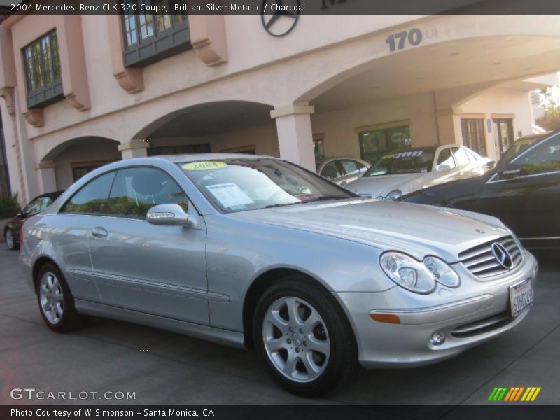 Brilliant Silver Metallic / Charcoal 2004 Mercedes-Benz CLK 320 Coupe