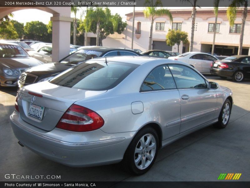 Brilliant Silver Metallic / Charcoal 2004 Mercedes-Benz CLK 320 Coupe