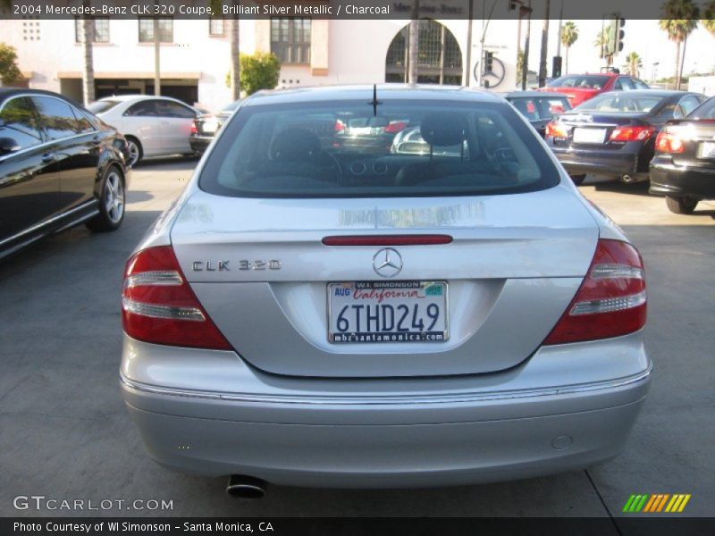 Brilliant Silver Metallic / Charcoal 2004 Mercedes-Benz CLK 320 Coupe