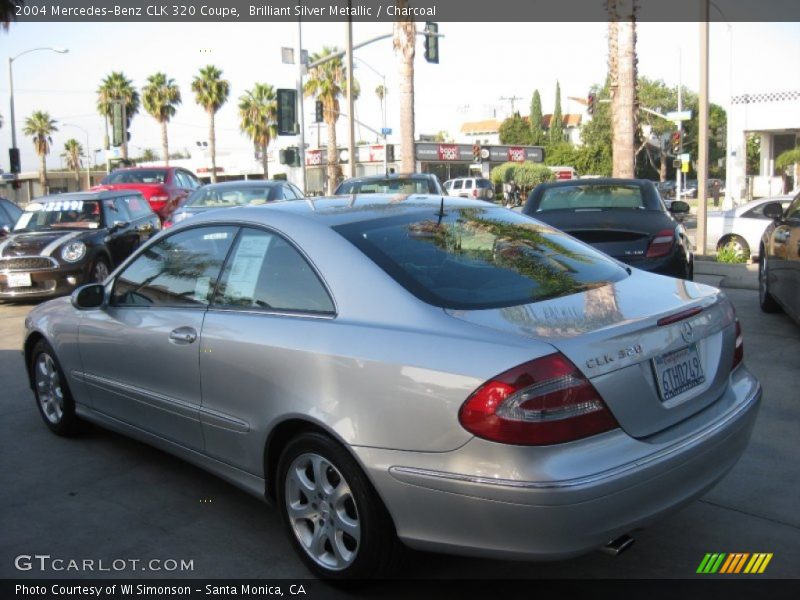 Brilliant Silver Metallic / Charcoal 2004 Mercedes-Benz CLK 320 Coupe