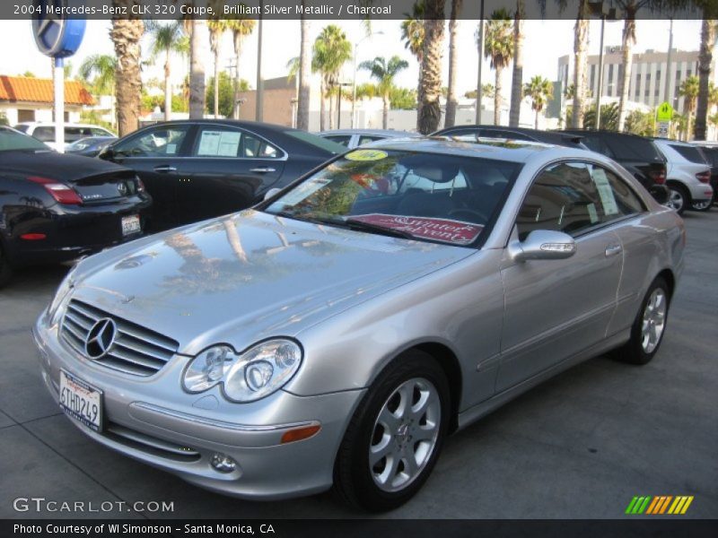 Brilliant Silver Metallic / Charcoal 2004 Mercedes-Benz CLK 320 Coupe