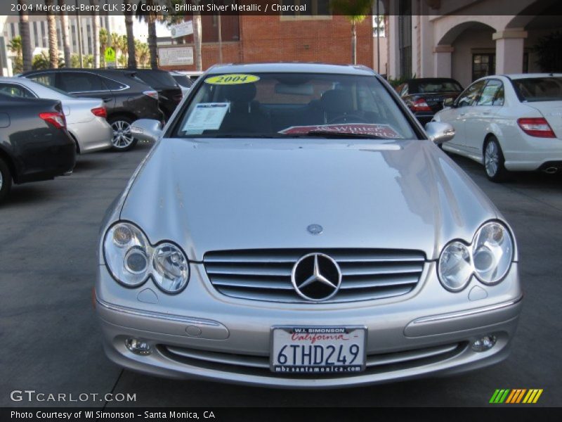 Brilliant Silver Metallic / Charcoal 2004 Mercedes-Benz CLK 320 Coupe