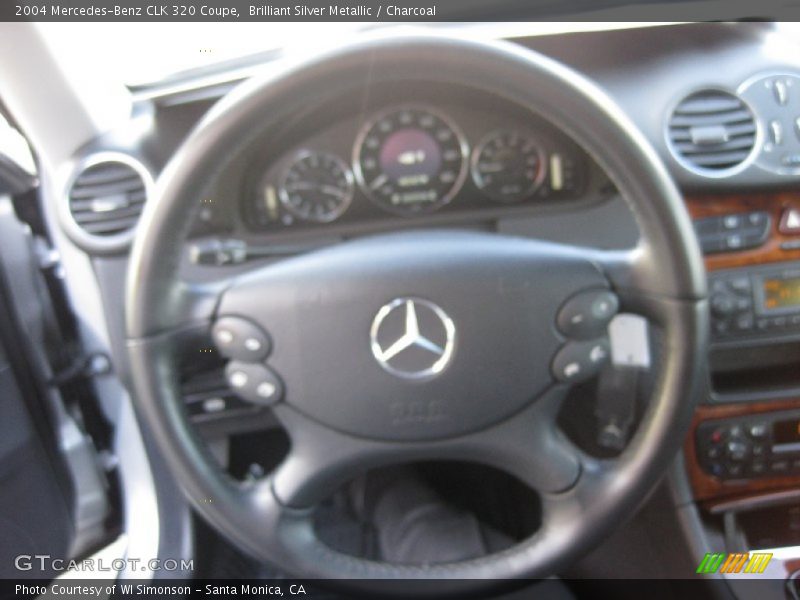 Brilliant Silver Metallic / Charcoal 2004 Mercedes-Benz CLK 320 Coupe