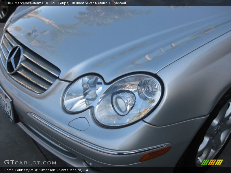 Brilliant Silver Metallic / Charcoal 2004 Mercedes-Benz CLK 320 Coupe