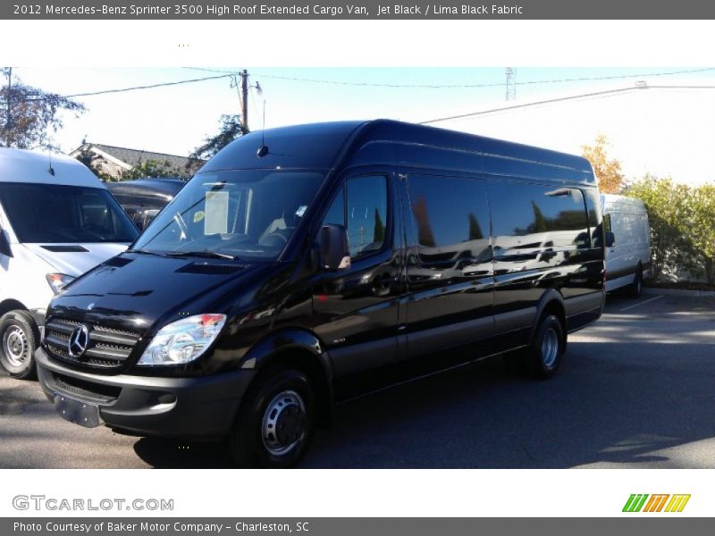 Jet Black / Lima Black Fabric 2012 Mercedes-Benz Sprinter 3500 High Roof Extended Cargo Van