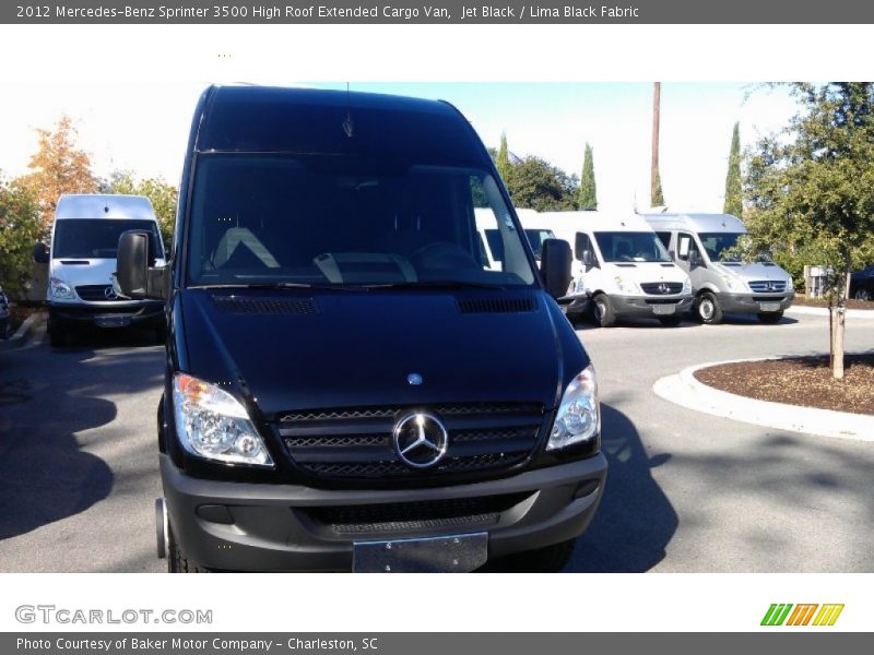 Jet Black / Lima Black Fabric 2012 Mercedes-Benz Sprinter 3500 High Roof Extended Cargo Van