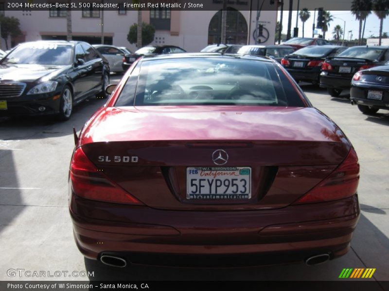 Firemist Red Metallic / Stone 2004 Mercedes-Benz SL 500 Roadster