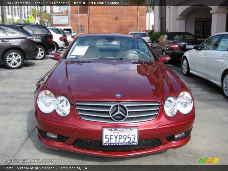 Firemist Red Metallic / Stone 2004 Mercedes-Benz SL 500 Roadster