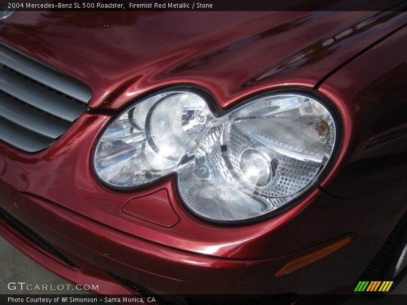 Firemist Red Metallic / Stone 2004 Mercedes-Benz SL 500 Roadster