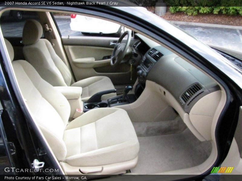 Nighthawk Black Pearl / Gray 2007 Honda Accord SE V6 Sedan