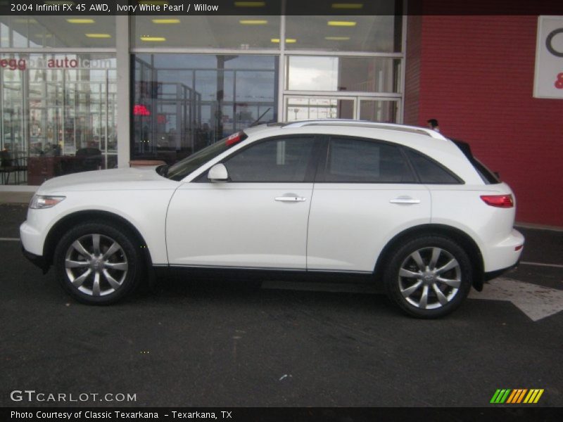 Ivory White Pearl / Willow 2004 Infiniti FX 45 AWD