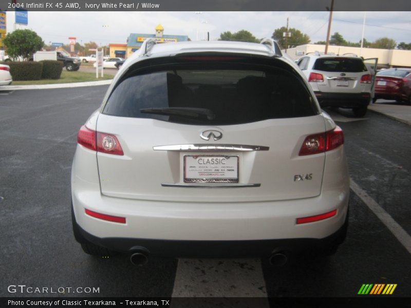 Ivory White Pearl / Willow 2004 Infiniti FX 45 AWD