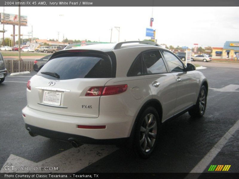 Ivory White Pearl / Willow 2004 Infiniti FX 45 AWD