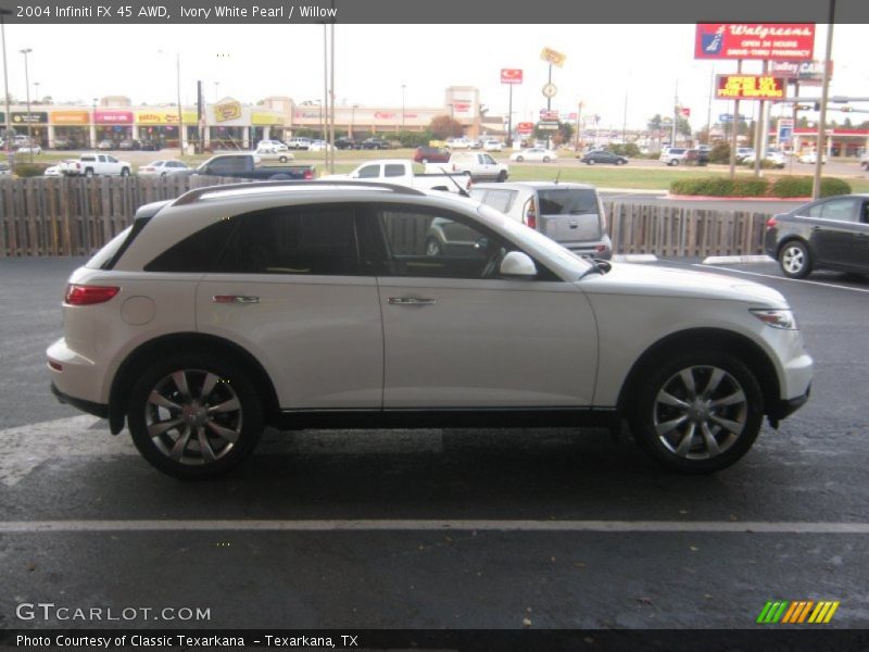 Ivory White Pearl / Willow 2004 Infiniti FX 45 AWD