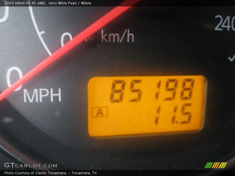 Ivory White Pearl / Willow 2004 Infiniti FX 45 AWD