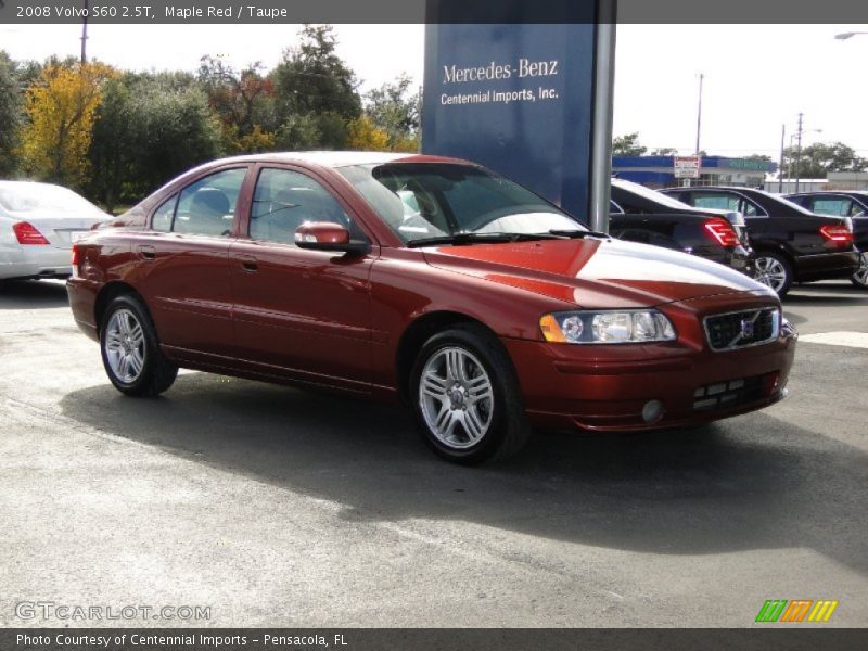 Maple Red / Taupe 2008 Volvo S60 2.5T