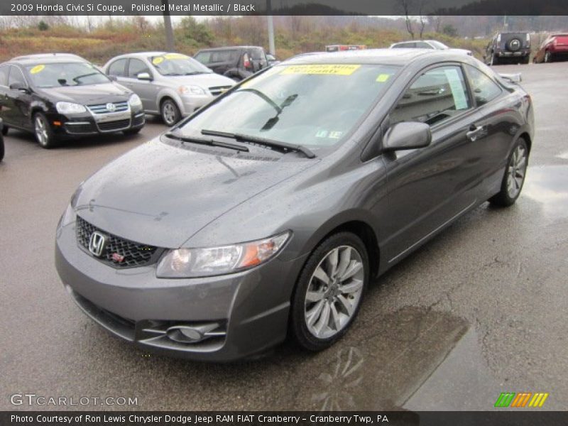 Polished Metal Metallic / Black 2009 Honda Civic Si Coupe