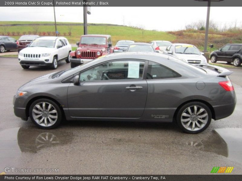 Polished Metal Metallic / Black 2009 Honda Civic Si Coupe
