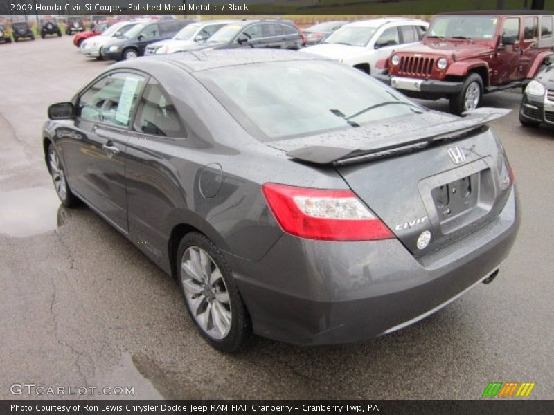 Polished Metal Metallic / Black 2009 Honda Civic Si Coupe