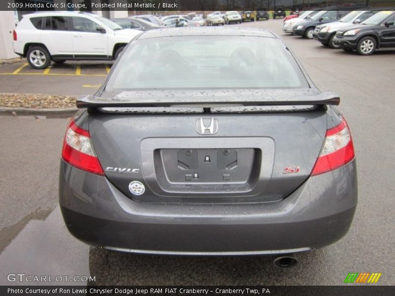 Polished Metal Metallic / Black 2009 Honda Civic Si Coupe