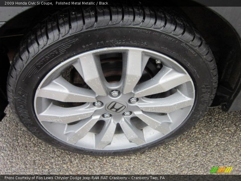 Polished Metal Metallic / Black 2009 Honda Civic Si Coupe