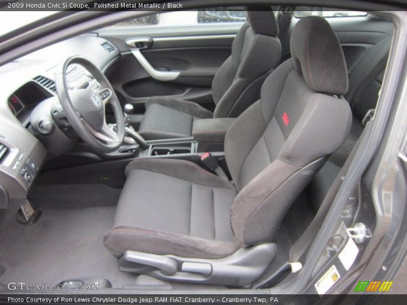 Polished Metal Metallic / Black 2009 Honda Civic Si Coupe