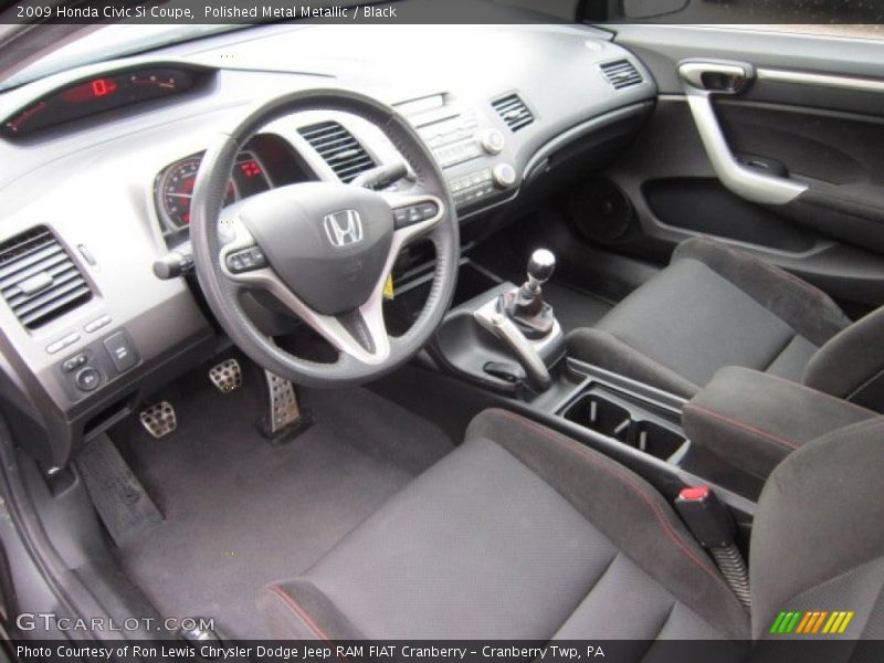 Polished Metal Metallic / Black 2009 Honda Civic Si Coupe
