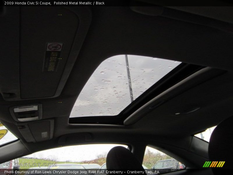 Polished Metal Metallic / Black 2009 Honda Civic Si Coupe