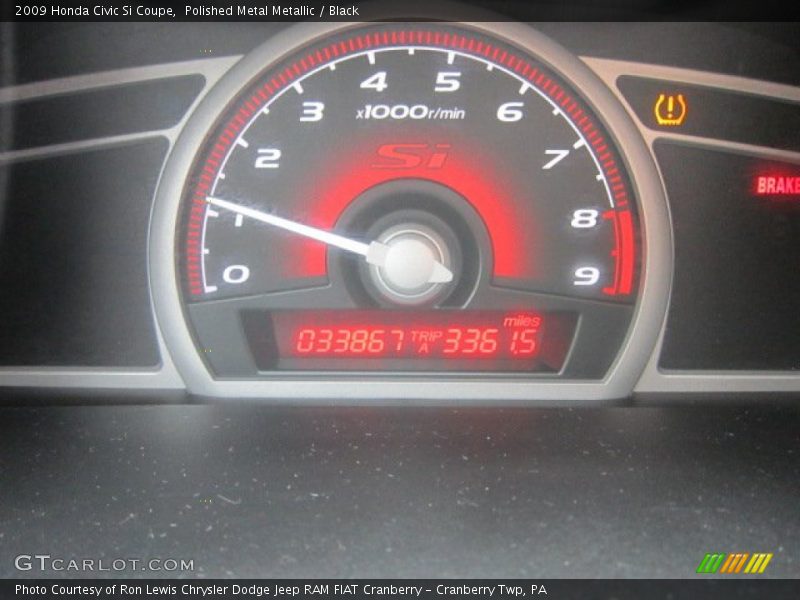 Polished Metal Metallic / Black 2009 Honda Civic Si Coupe