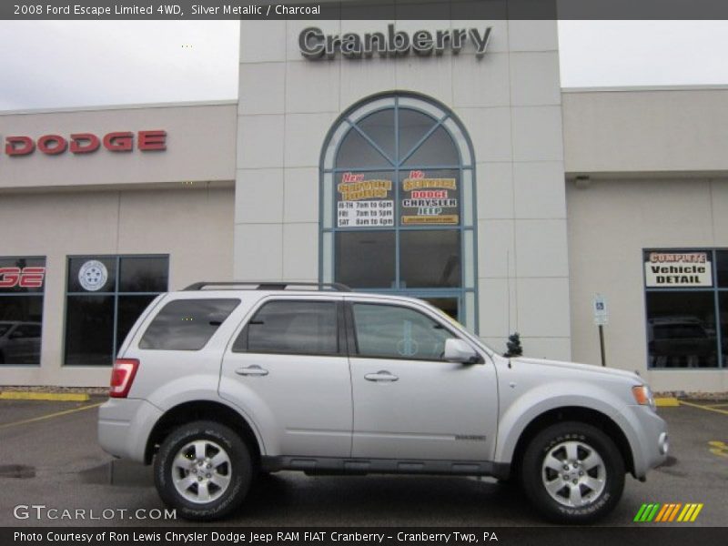 Silver Metallic / Charcoal 2008 Ford Escape Limited 4WD