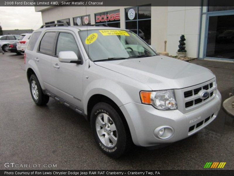 Silver Metallic / Charcoal 2008 Ford Escape Limited 4WD