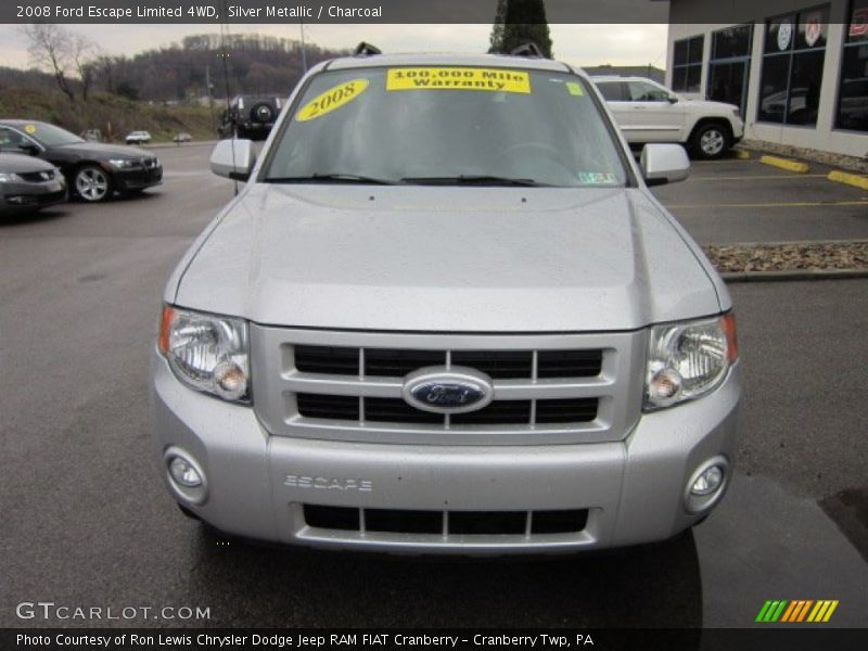 Silver Metallic / Charcoal 2008 Ford Escape Limited 4WD
