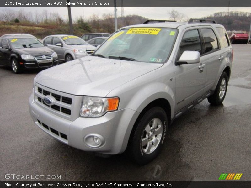 Silver Metallic / Charcoal 2008 Ford Escape Limited 4WD