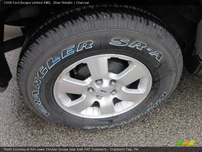 Silver Metallic / Charcoal 2008 Ford Escape Limited 4WD