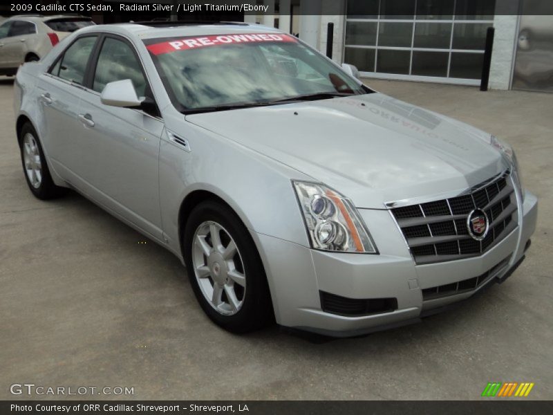 Radiant Silver / Light Titanium/Ebony 2009 Cadillac CTS Sedan