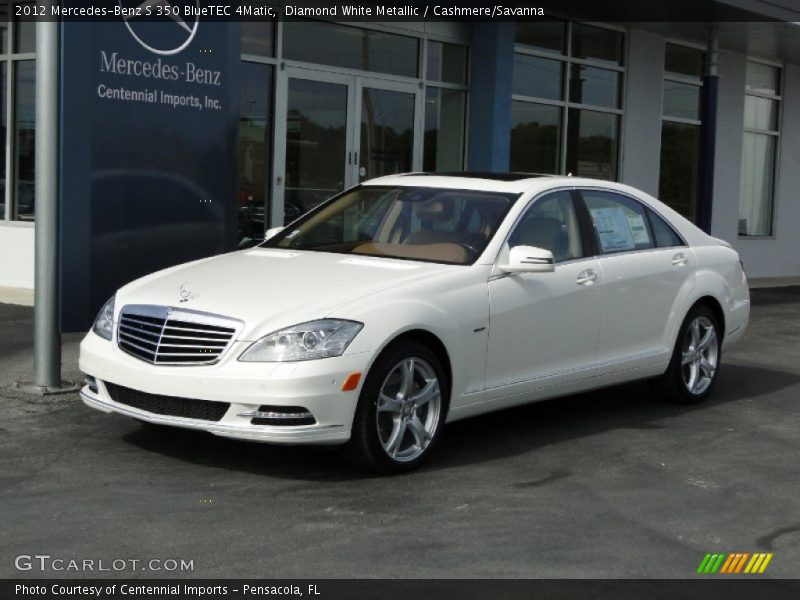 Diamond White Metallic / Cashmere/Savanna 2012 Mercedes-Benz S 350 BlueTEC 4Matic