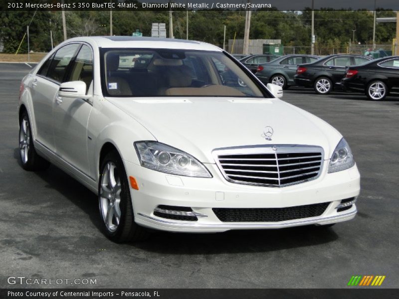 Diamond White Metallic / Cashmere/Savanna 2012 Mercedes-Benz S 350 BlueTEC 4Matic